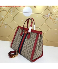 Replica Gucci 524537 Ophidia GG Medium Tote Red Bag 2