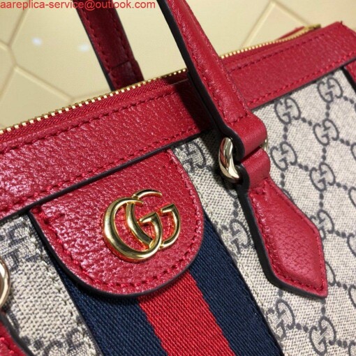 Replica Gucci 524537 Ophidia GG Medium Tote Red Bag 5