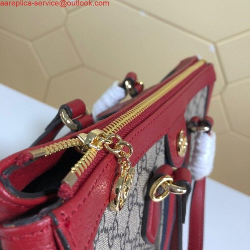 Replica Gucci 524537 Ophidia GG Medium Tote Red Bag 6