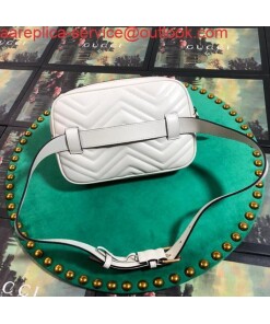 Replica Gucci 523380 GG Marmont Matelassé Belt Bag 448065 White