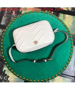 Replica Gucci 523380 GG Marmont Matelassé Belt Bag 448065 White 2