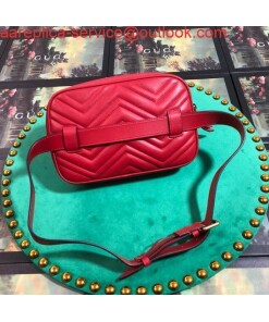 Replica Gucci 523380 GG Marmont Matelassé Belt Bag 448065 Red