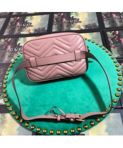 Replica Gucci 523380 GG Marmont Matelassé Belt Bag 448065 Pink