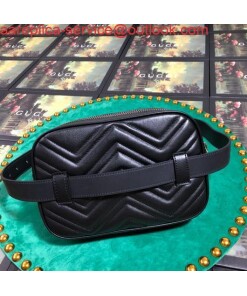 Replica Gucci 523380 GG Marmont Matelassé Belt Bag 448065 Black