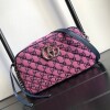 Replica Gucci 447632 GG Marmont Multicolour Small Shoulder Bag Green 11