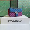 Replica Gucci 446744 GG Marmont Multicolor Mini Shoulder Bag Blue 10