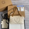 Replica Gucci 446744 GG Marmont Mini Sequin Shoulder Bag Gold 9