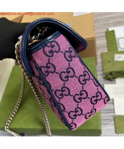 Replica Gucci 443497 GG Marmont Multicolour Small Shoulder Bag Purple 2