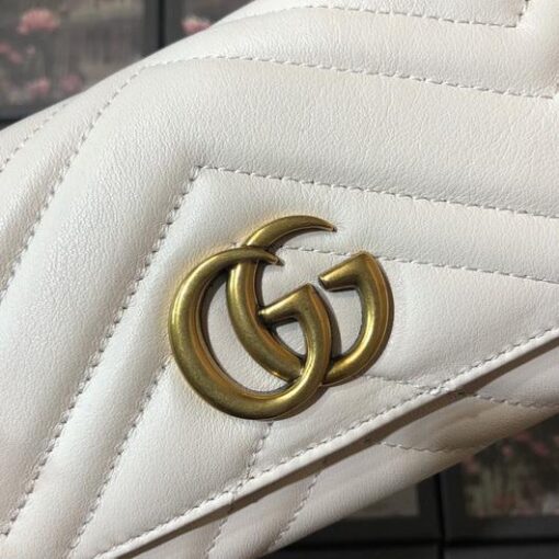 Replica Gucci 443436 GG Marmont Continental Wallet White 2