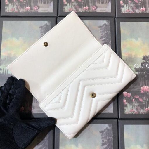 Replica Gucci 443436 GG Marmont Continental Wallet White 4