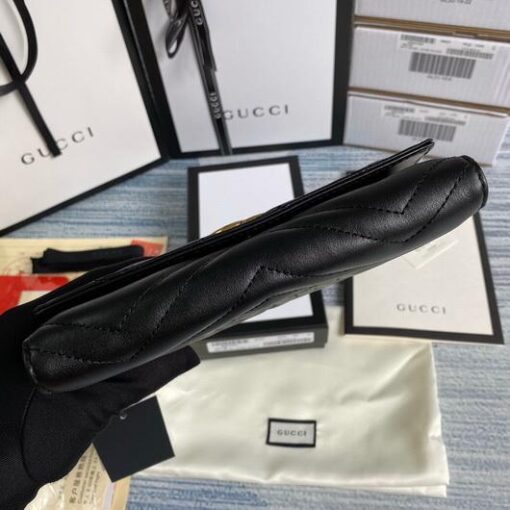 Replica Gucci 443436 GG Marmont Continental Wallet Black 2