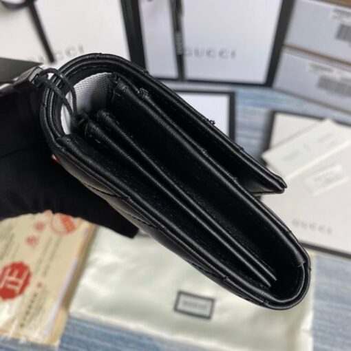 Replica Gucci 443436 GG Marmont Continental Wallet Black 5