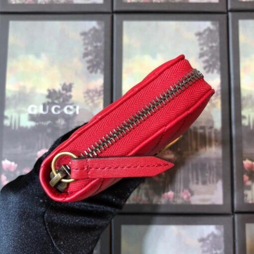 Replica Gucci 443123 GG Marmont Zip Around Wallet Red 3