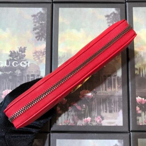 Replica Gucci 443123 GG Marmont Zip Around Wallet Red 4