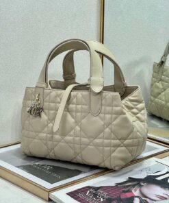 Replica Dior M2822 Small Dior Toujours Bag Beige Macrocannage Calfskin