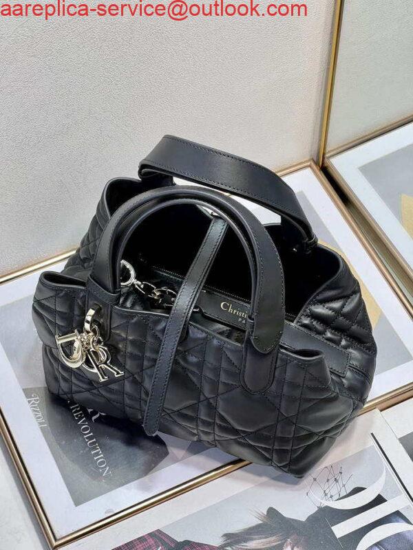 Replica Dior M2822 Small Dior Toujours Bag Black Macrocannage Calfskin 3