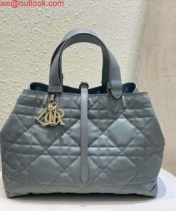 Replica Dior M2821 Medium Dior Toujours Bag Blue Macrocannage Calfskin 2