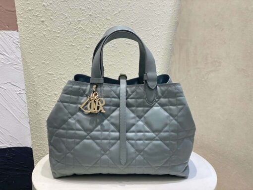 Replica Dior M2821 Medium Dior Toujours Bag Blue Macrocannage Calfskin 2