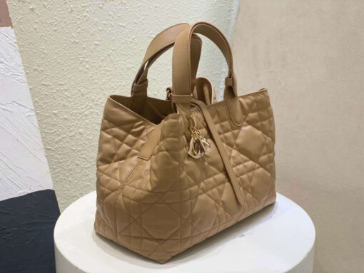 Replica Dior M2821 Medium Dior Toujours Bag Apricot Macrocannage Calfskin 2