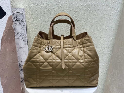 Replica Dior M2820 Large Dior Toujours Bag Apricot Macrocannage Calfskin 2