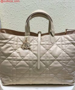 Replica Dior M2820 Large Dior Toujours Bag Beige Macrocannage Calfskin