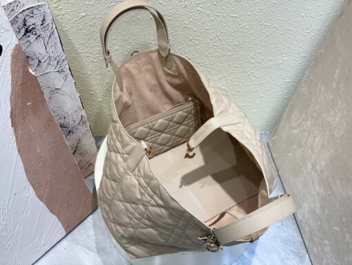 Replica Dior M2820 Large Dior Toujours Bag Beige Macrocannage Calfskin 6