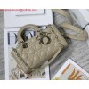 Replica Dior S0856 MICRO LADY DIOR BAG Horizon Gold Metallic Cannage Lambskin With Round Diamond 10