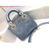 Replica Dior S0856 MICRO LADY DIOR BAG Horizon Gold Metallic Cannage Lambskin With Round Diamond 9