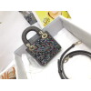 Replica Dior S0856 Micro Lady Dior Bag Square Embroidery Set with White Multicolor Strass 10