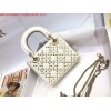 Replica Dior M0505 Mini Dior Lady Bag Kaki Cannage Crocodile Gold 10