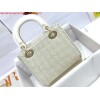 Replica Dior M0505 Mini Dior Lady Bag Metallic Calfskin and Satin with Celestial Blue Bead Embroidery 9