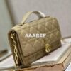 Replica Dior S0980 Mini Miss Dior Bag Latte Cannage Lambskin Gray 9