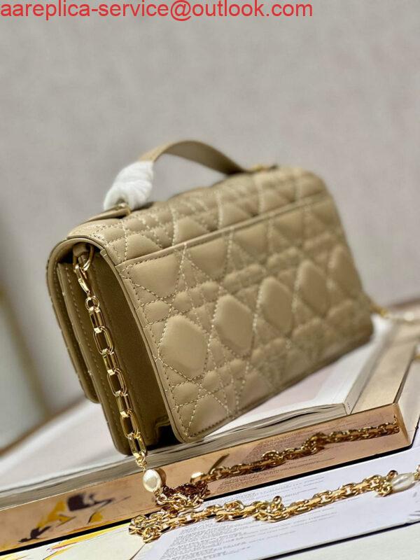 Replica Dior S0980 Mini Miss Dior Bag Latte Cannage Lambskin Apricot 5