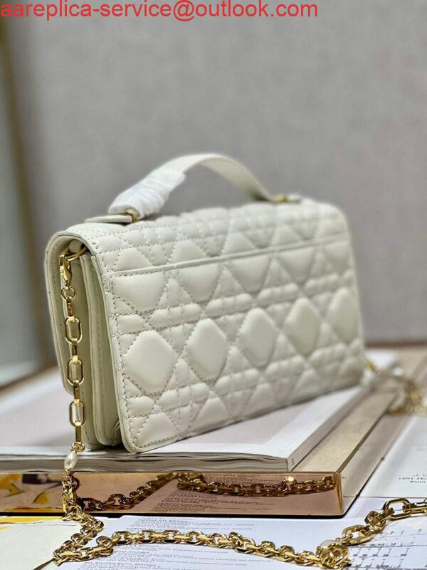 Replica Dior S0980 Mini Miss Dior Bag Latte Cannage Lambskin White 5