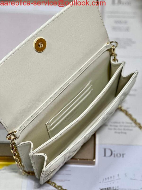 Replica Dior S0980 Mini Miss Dior Bag Latte Cannage Lambskin White 7