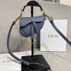 Replica Dior S5685 Micro Saddle Bag With Strap Scarlet Green Goatskin 10