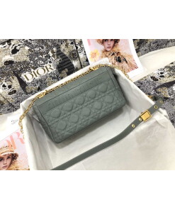 Replica Dior Medium Caro Bag Calfskin M9242 Gray