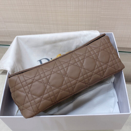 Replica Dior Medium Caro Bag Calfskin M9242 Kakhi 5