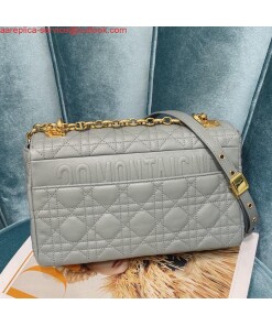 Replica Dior Medium Caro Bag Calfskin M9242 Gray 2