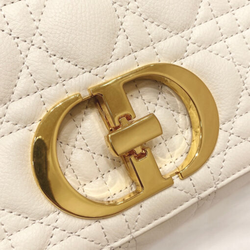 Replica Dior Medium Caro Bag Calfskin M9242 White 6