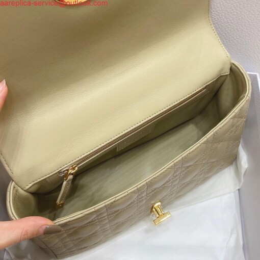 Replica Dior Medium Caro Bag Calfskin M9242 Apricot 7