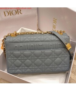 Replica Dior Medium Caro Bag Calfskin M9242 Blue 2