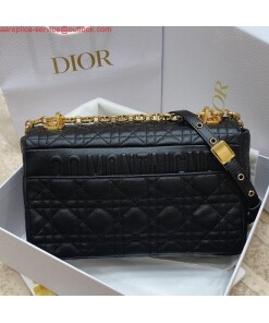 Replica Dior Medium Caro Bag Calfskin M9242 Black 2