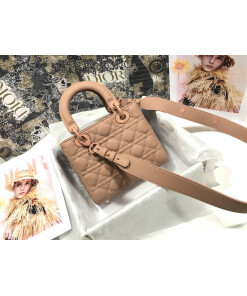 Replica Dior Small Lady My ABCDior Bag Lambskin M0538 logo pink