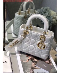 Replica Dior Small Lady My ABCDior Bag Lambskin M0538 White