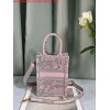 Replica Dior S5555 Mini Dior Book Tote Phone Bag Beige and Black Mizza Embroidery 10