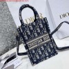 Replica Dior S5555 Mini Dior Book Tote Phone Bag Beige and Black Mizza Embroidery 9