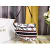 Replica Dior M0455 Saddle Bag With Strap Black and White Ultramatte Calfskin 9