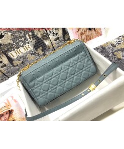 Replica Dior M9243 Large Caro Bag Calfskin Blue