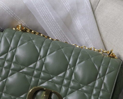 Replica Dior M9243 Large Quilted Macrocannage Calfskin Green 2